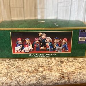 10-Piece Vintage 90’s Nativity Collectible Set